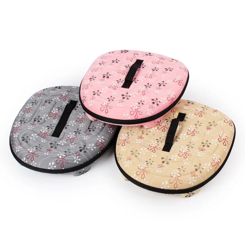 Portable foldable EVA pet handbag for dogs and cats in Champagne colour, 45x35x32cm