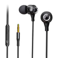Wired in-ear headphones with 3.5mm straight plug, silicone earplugs, and 1.2m TPE cable