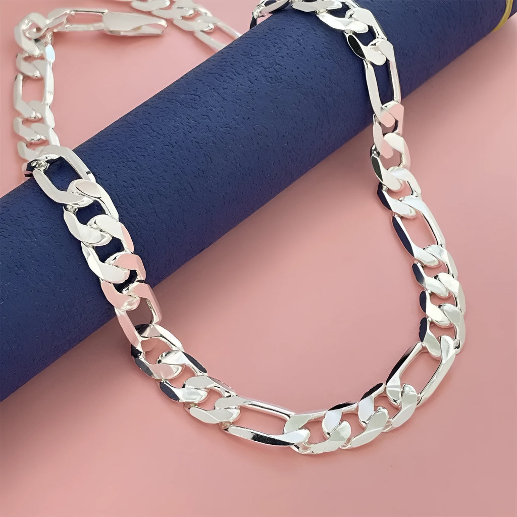 Copperised silver electroplated bead necklace and bracelet set on a flat surface, multiple sizes available from 2mm to 12mm beads