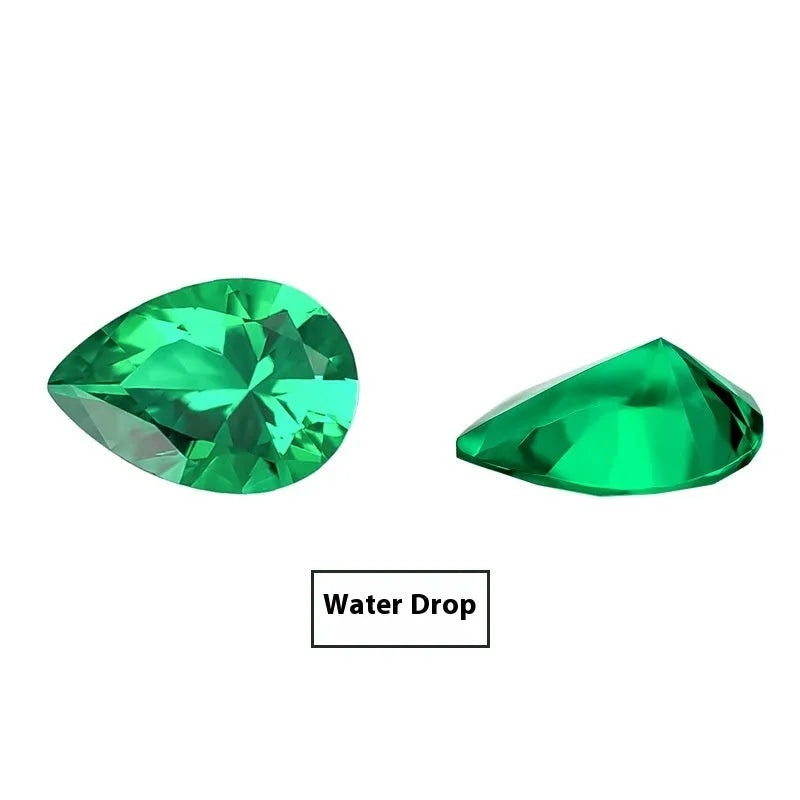 Columbia green cultivated emerald gemstones in round and princess cut sizes for jewellery making
