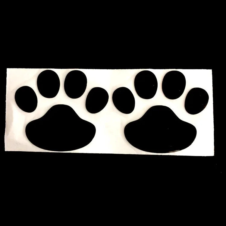 PVC car sticker with hand-shaped brush dog footprints design for bumper scratch concealment