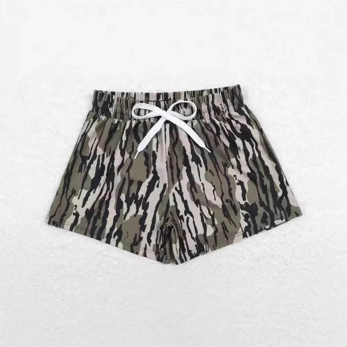 Children's sports casual summer shorts in polyester with straight leg design, available in multiple sizes and colours