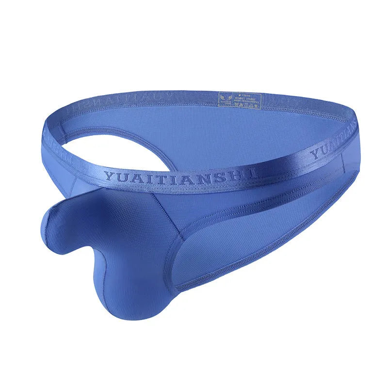 Men's thin solid colour low waist nylon underwear in multiple colour options