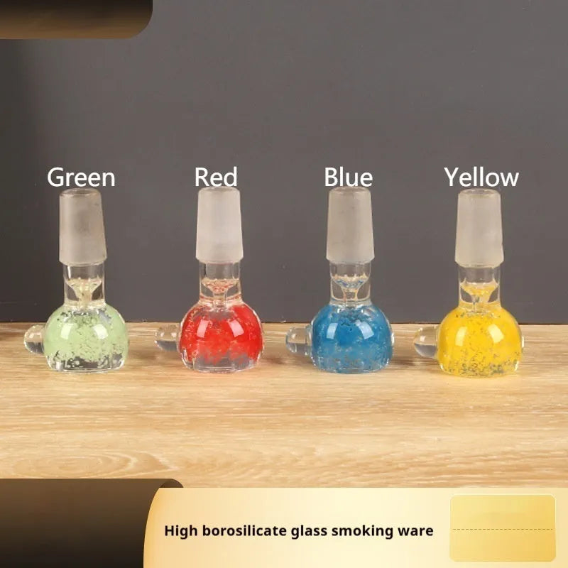 A 7cm coloured glass trumpet-shaped cigarette pipe on a plain background.