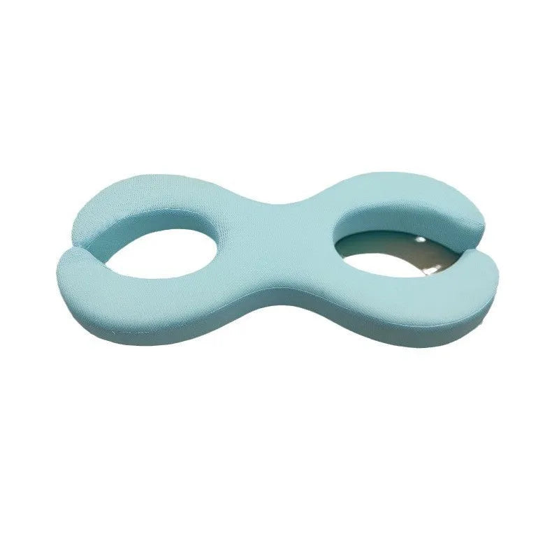 Blue cylindrical memory foam cervical traction pillow for sleeping with 6cm and 9cm thickness options