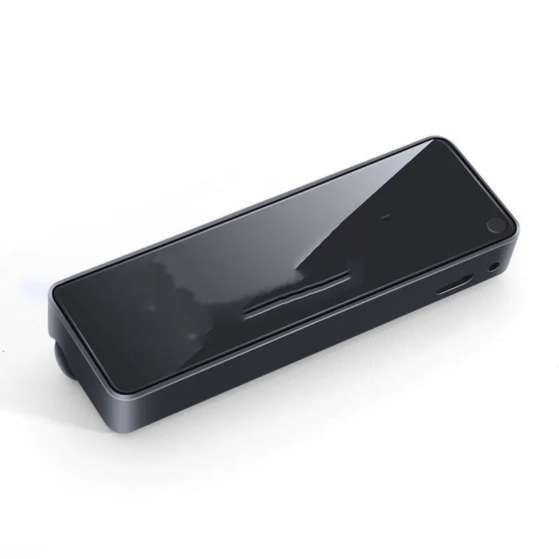 Black automobile aromatherapy air outlet ambience light with LED display and fragrance stick