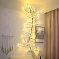Flexible LED willow vine branch lights with warm white LEDs and birch texture for Christmas garland decoration