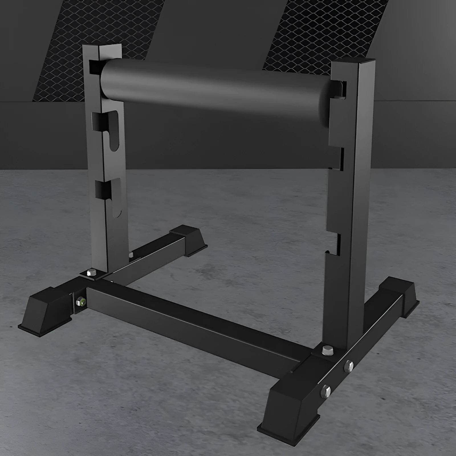 Black steel leg pressing bar, split leg squat training frame Type B fitness equipment