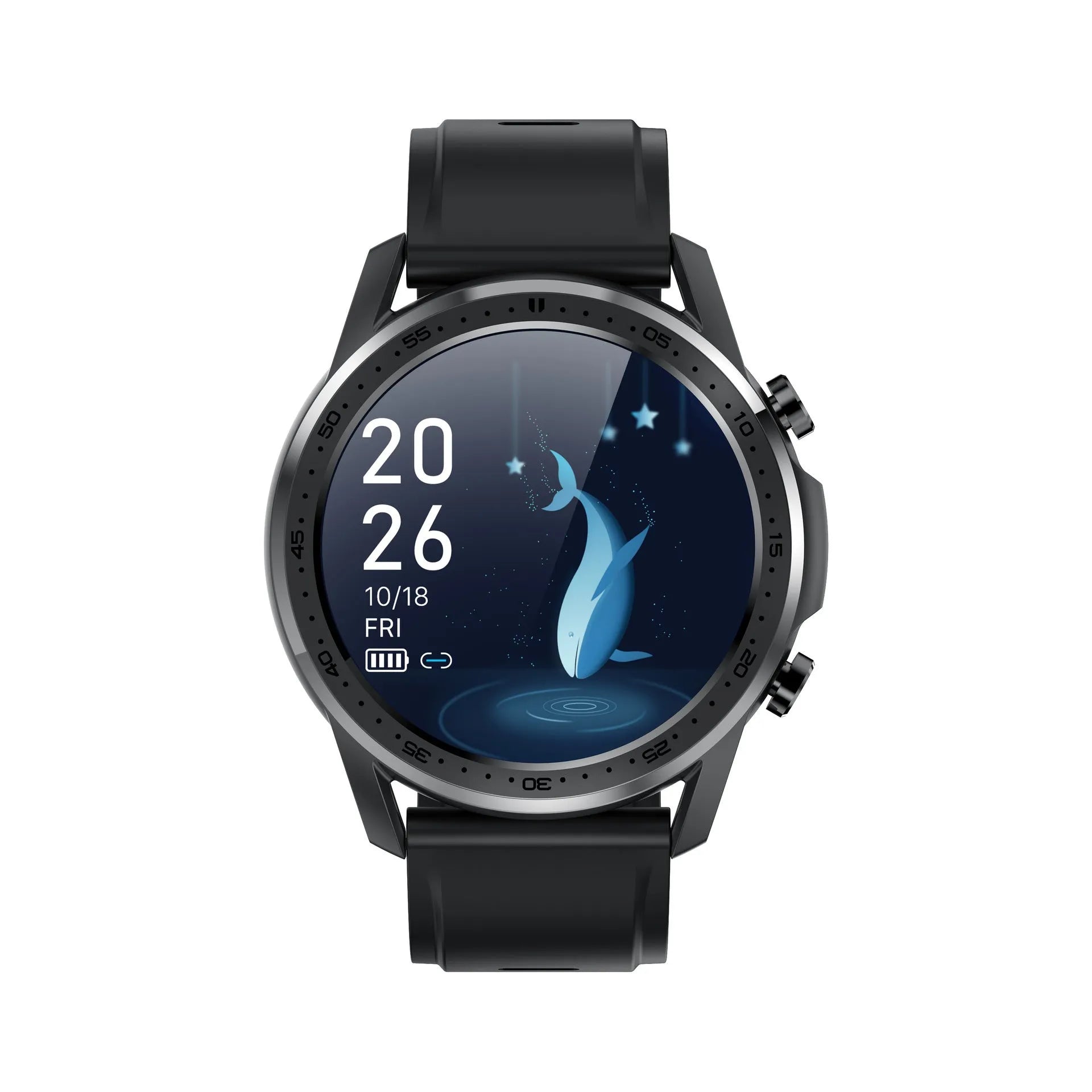 Youth2 Smart Bracelet with body temperature monitoring on a wrist, showing its black zinc alloy case and 1.3-inch screen.