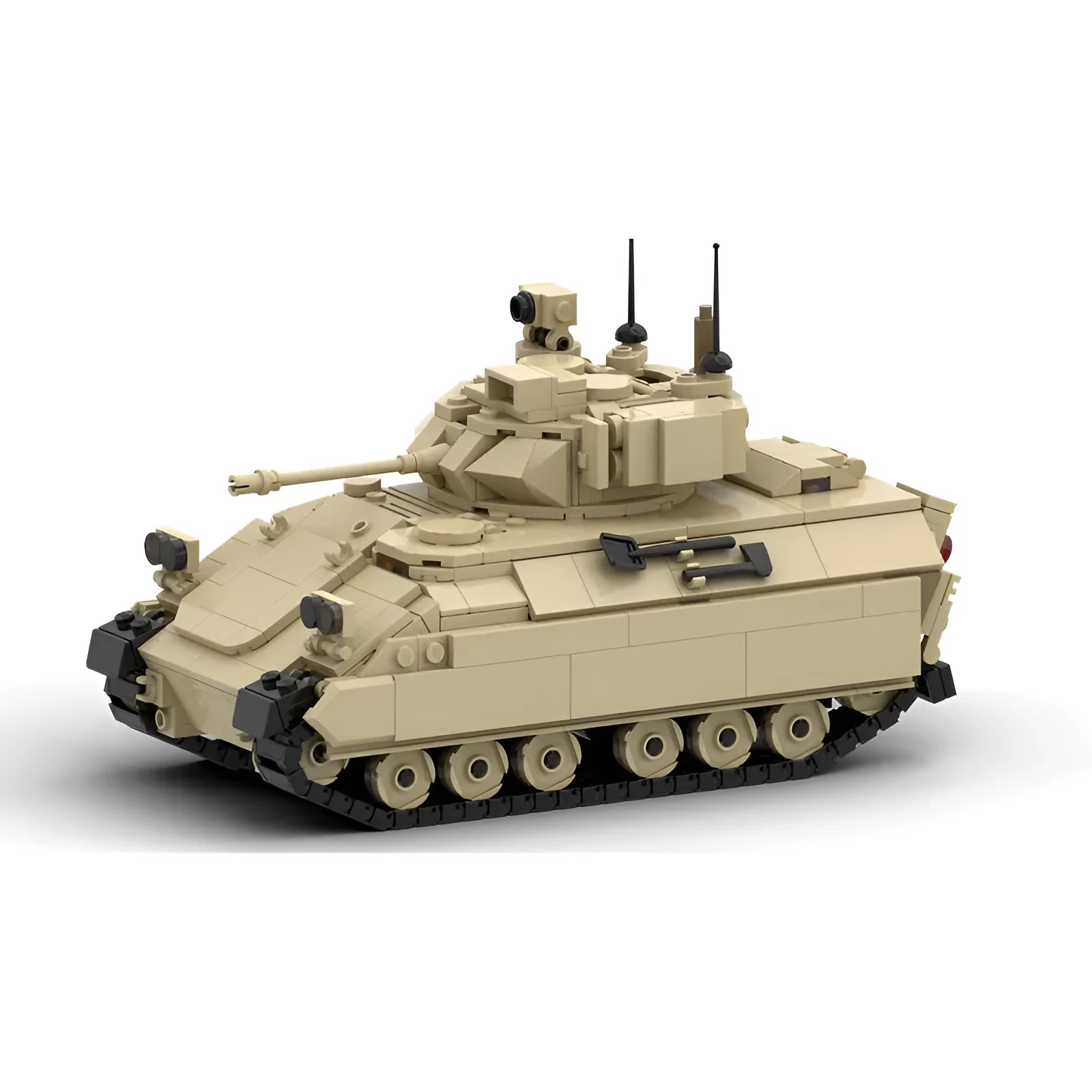 Bradley Tank model assembly puzzle toy M3 tank plastic parts set in bagged packaging for display