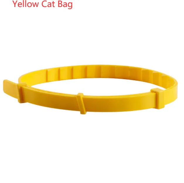 Adjustable pet anti-mosquito collar for cats and dogs, made with TPR silica gel and natural plant extracts, waterproof design