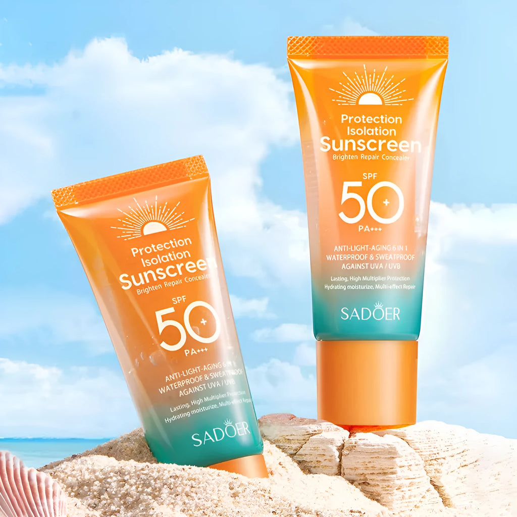 50g double tube multi-effect repair isolation sunscreen and makeup primer