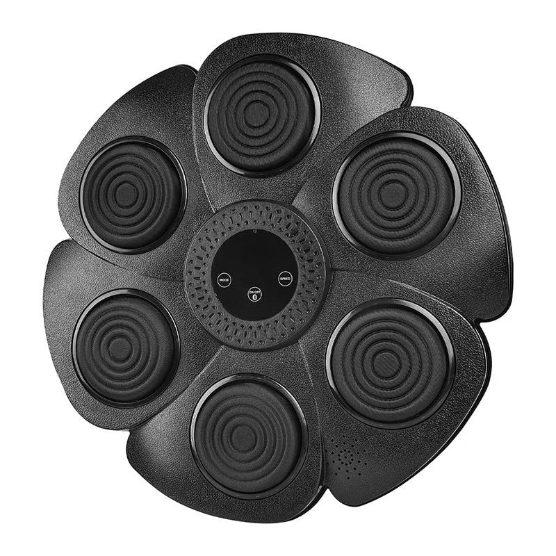 Black smart music boxing machine wall target with LED lights and half-finger gloves
