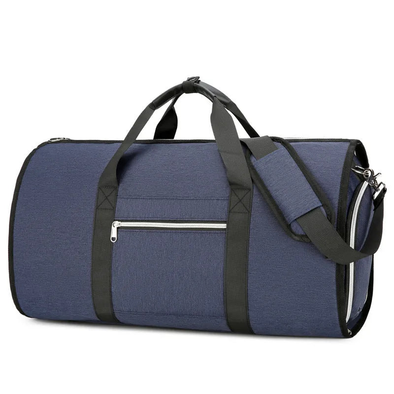 Oxford cloth multifunction storage bag with dry wet separation compartments in grey colour
