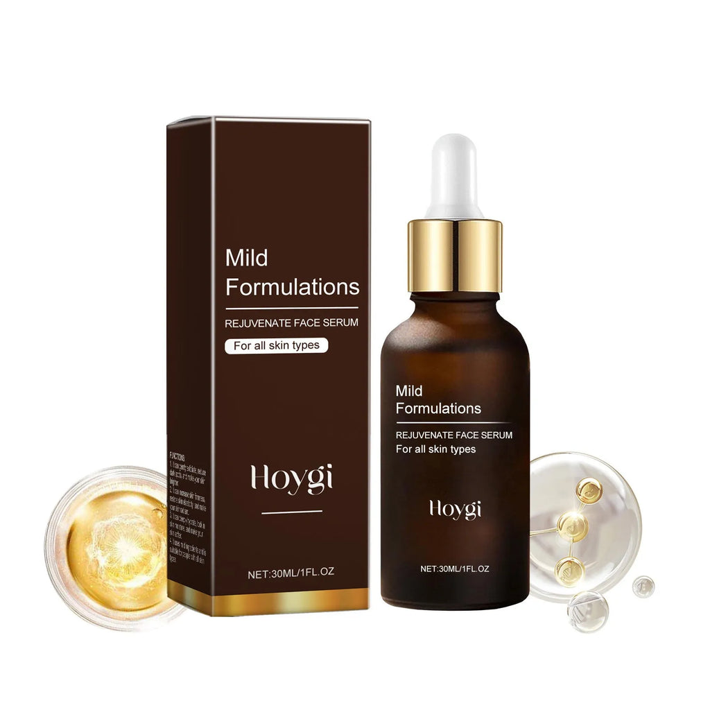 30ml square bottle of facial skin care essence with hyaluronic acid and collagen