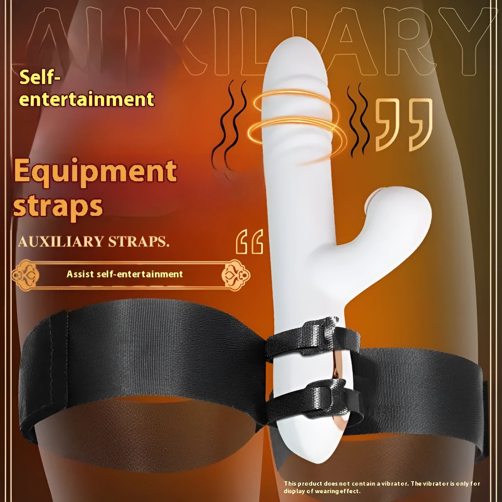 Black knitted adult appliance strap for secure toy tool attachment