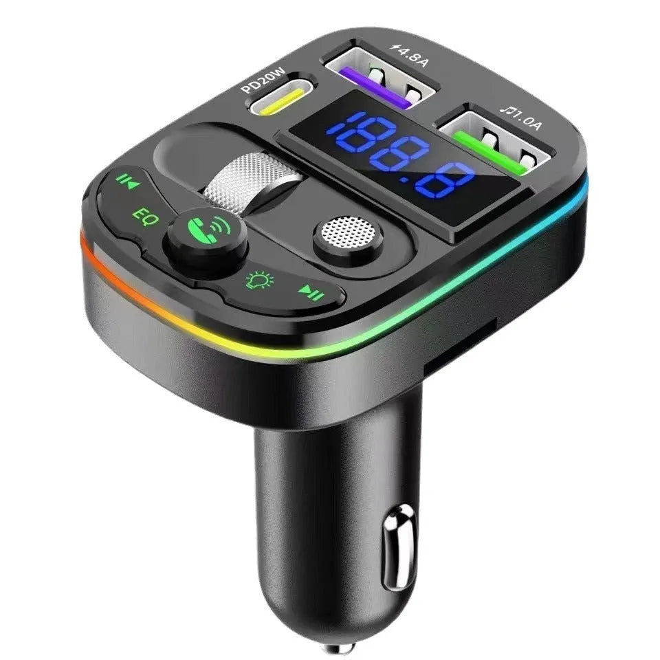 Onboard Bluetooth receiver with MP3 playback, USB output, and current voltage display in ABS housing