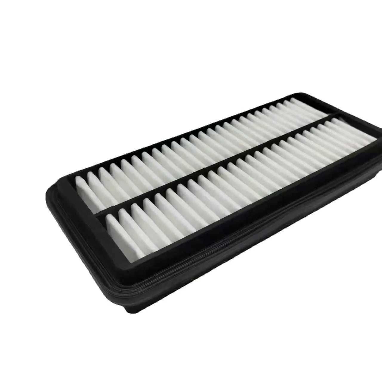 Black Hyundai car air filter with 256mm x 113mm x 40mm dimensions