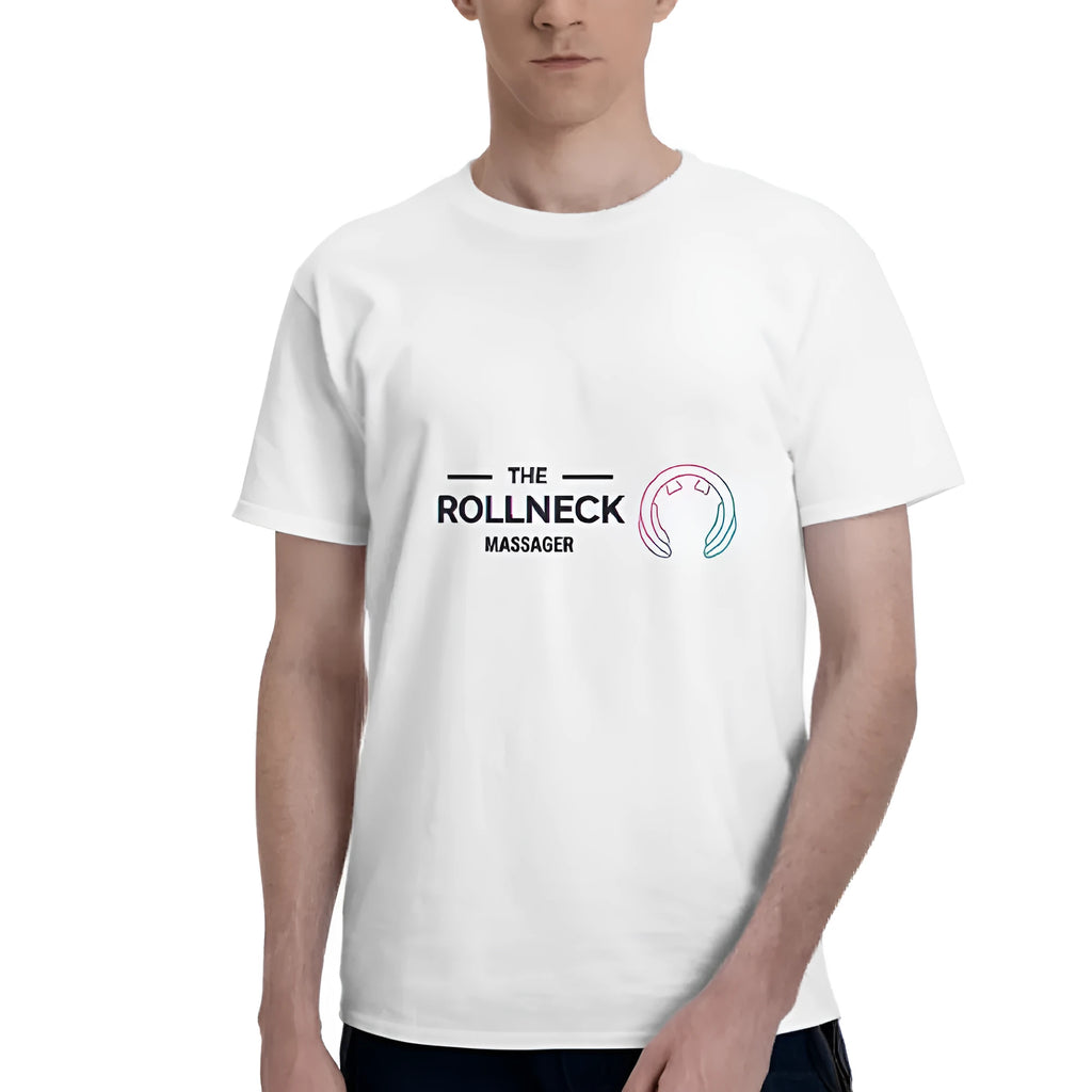 Cotton print T-shirt in size M with graphic design on front, short sleeves, round neckline