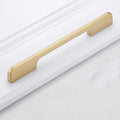 Gold single-hole cabinet handle with T-shape design for drawers and cabinets