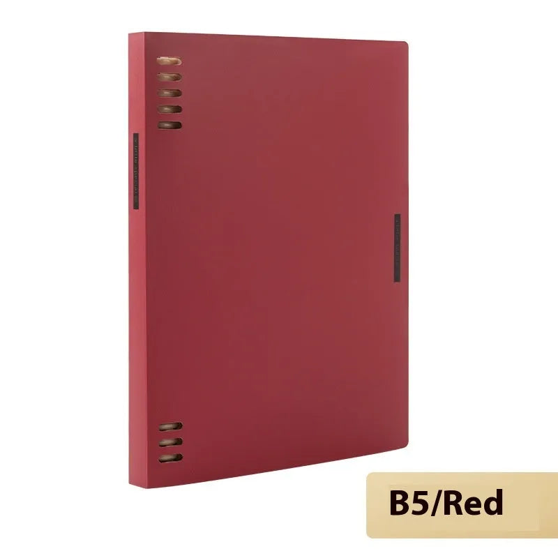 Loose spiral notebook refill with transparent PP cover and raw wood pulp paper in A5 size