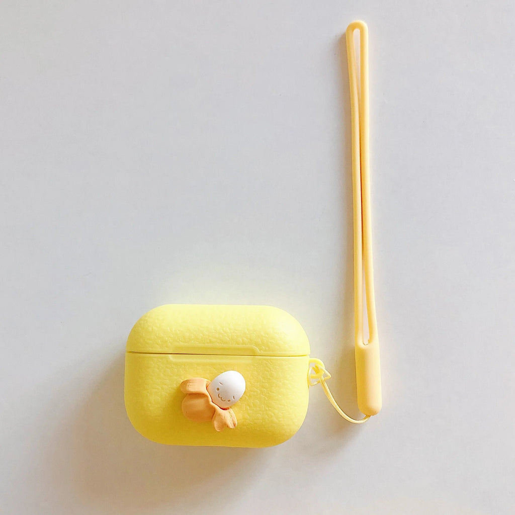 Creative Personality Squeeze The Banana design on a yellow hard back cover for an iPhone.