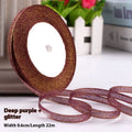 Roll of 0.6cm wide polyester gift ribbon in a choice of colours, with 22 metres per roll.