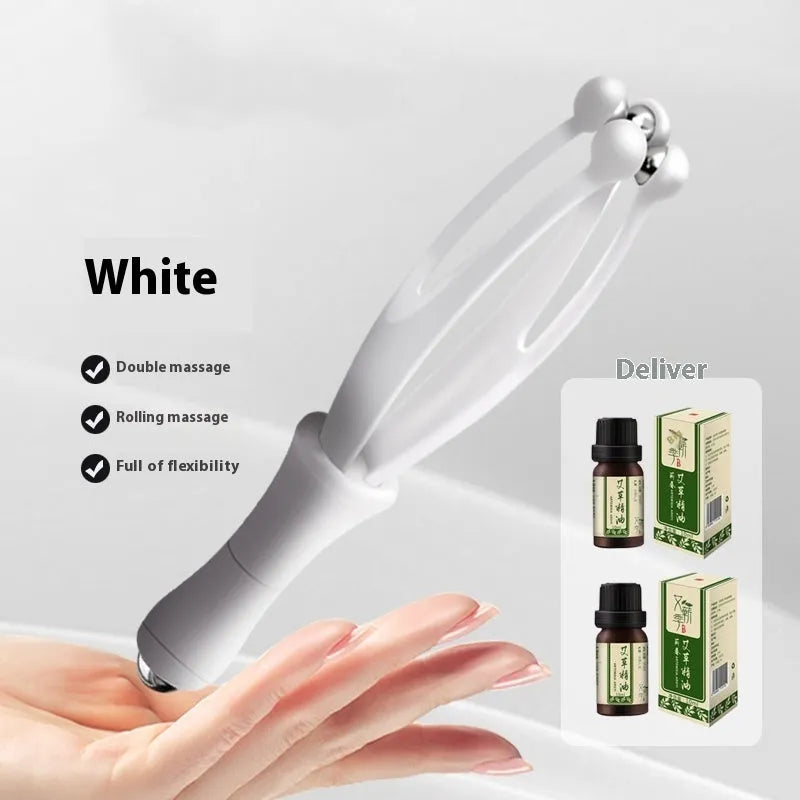 Blue and white steel ball finger massager for hand joint care