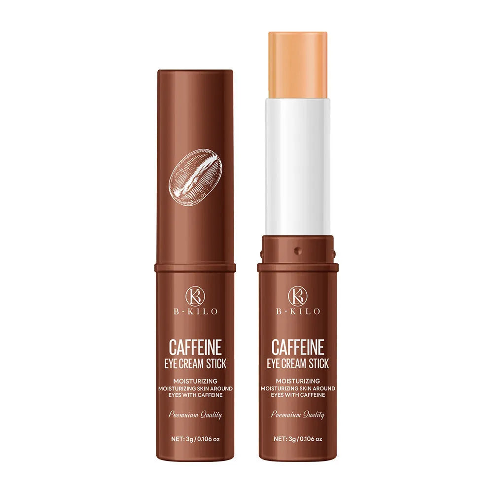 Caffeine eye cream stick in solid 3g format for under-eye hydration and treatment