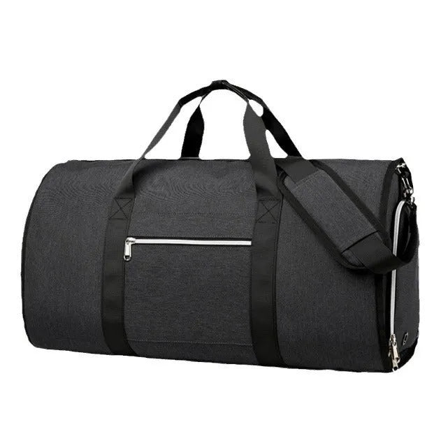 Oxford cloth multifunction storage bag with dry wet separation compartments in grey colour