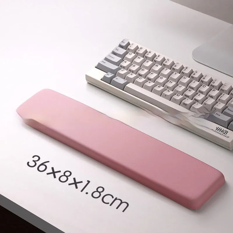 Square silica gel wrist rest mouse pad with cloth surface and integrated wrist strap