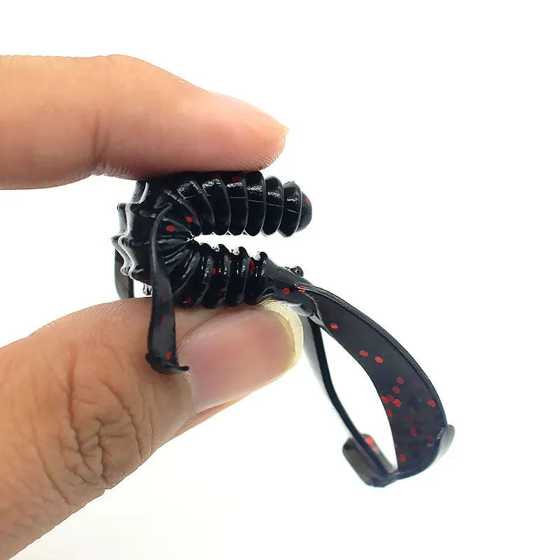 PVC soft bait fishing lure showing colour variations in 8cm and 12cm sizes