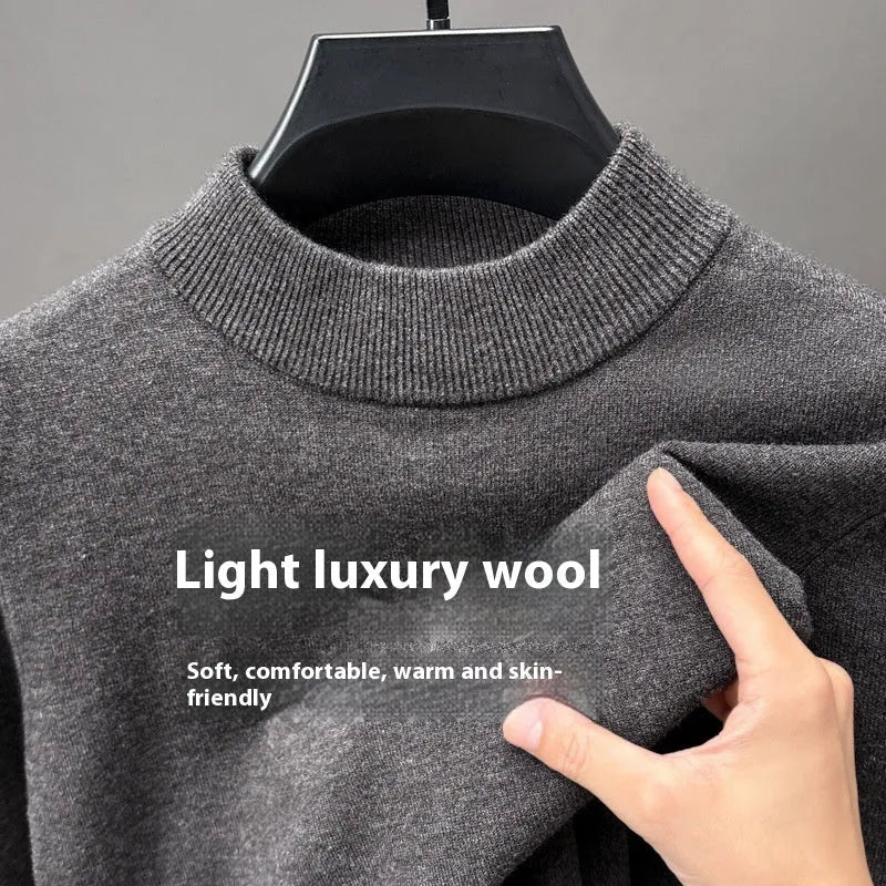 Men's half turtleneck wool jumper in regular fit available in multiple colours