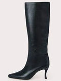 Women's square toe cowboy boot in microfiber, shown in available colours including black, grey, and patterned options.