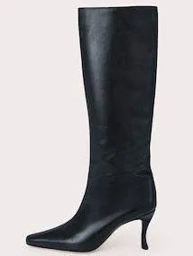 Women's square toe cowboy boot in microfiber, shown in available colours including black, grey, and patterned options.