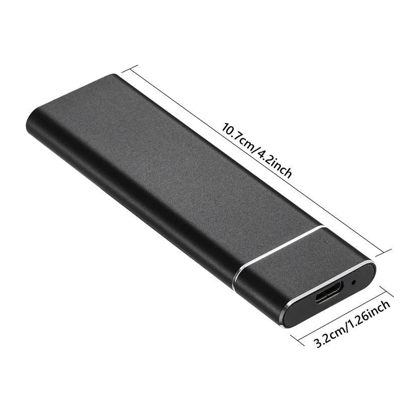 SSD mobile hard disk with metal shell in five colour options showing ultra-thin design and 6TB capacity