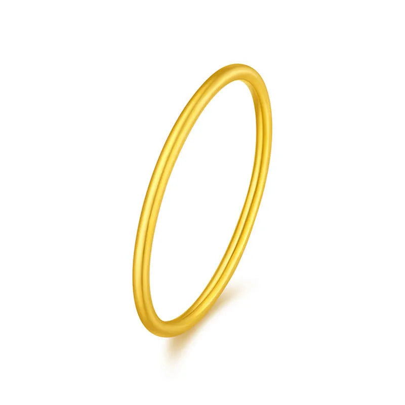 Brass gold plated women's ring in twist and simple bracelet designs with matte or glossy finish