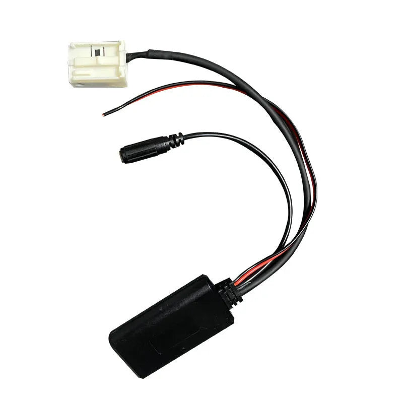 Bluetooth AUX audio cable kit for Peugeot and Citroen RD4 car stereos with separate microphone.