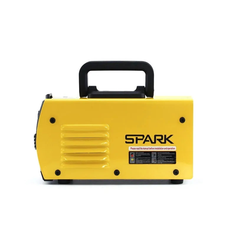 MMA-200MIN portable 220V DC inverter welding machine with tongs, clamp, shield, and brush.