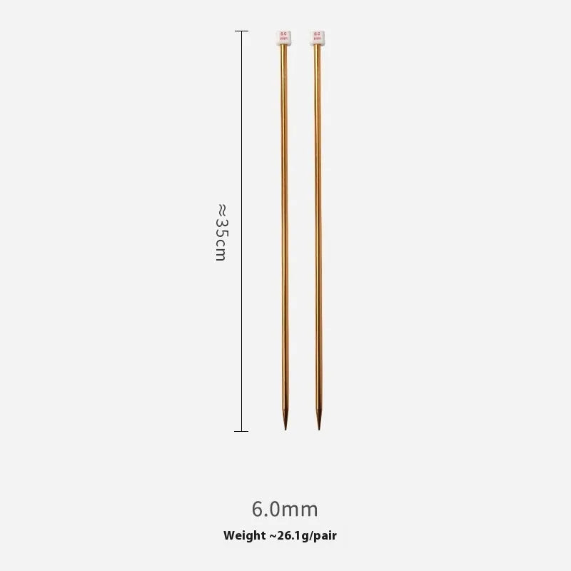 Complete set of lengthened crochet hooks in 14 sizes from 2.0mm to 10.0mm, each with a protective end cap.