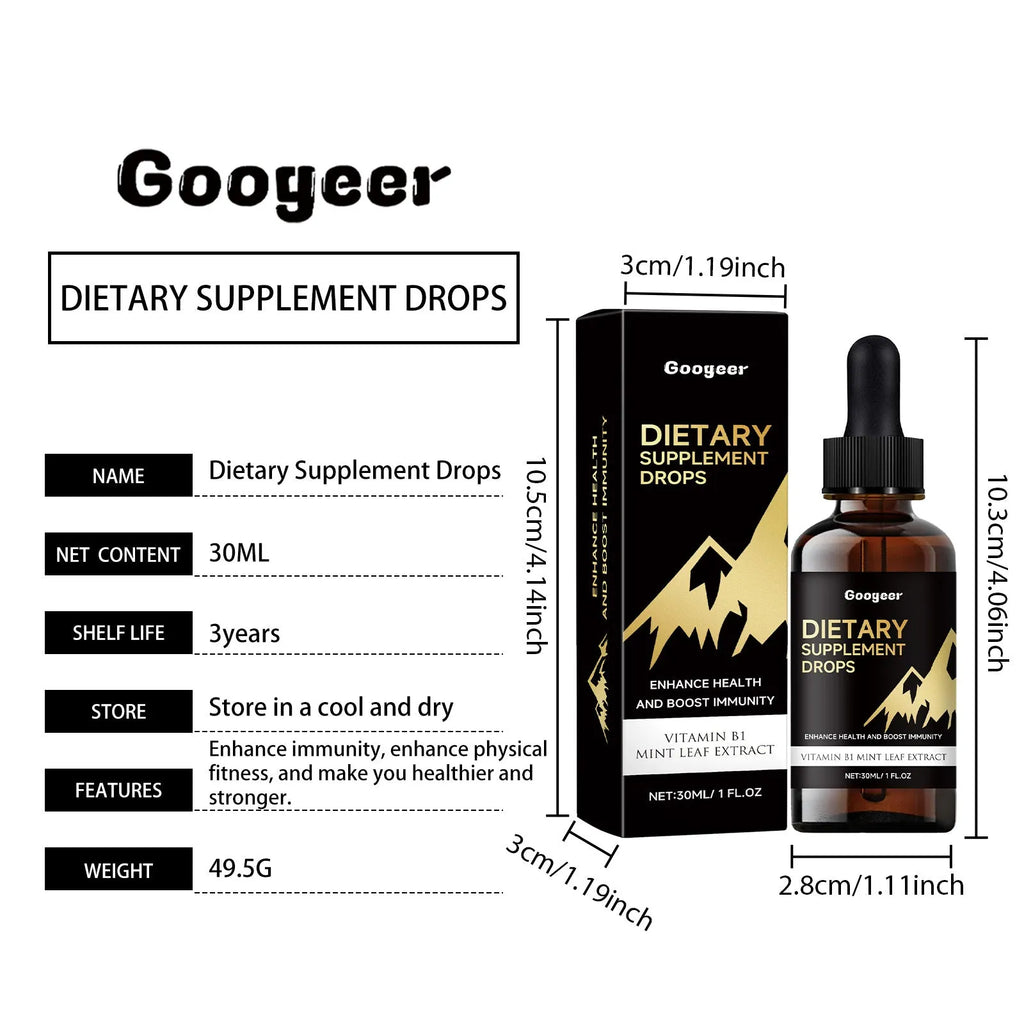 30ml amber glass bottle of Liquidex dietary supplement drops with a calibrated dropper on a white background.