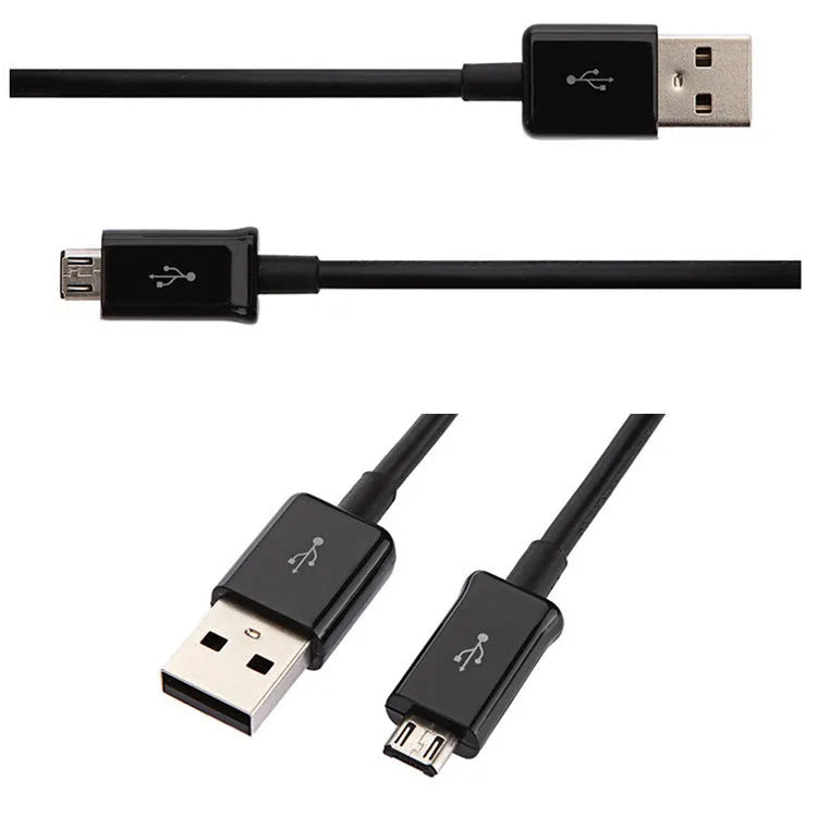 Android universal data cable with 1m black PVC cable and Micro USB connector