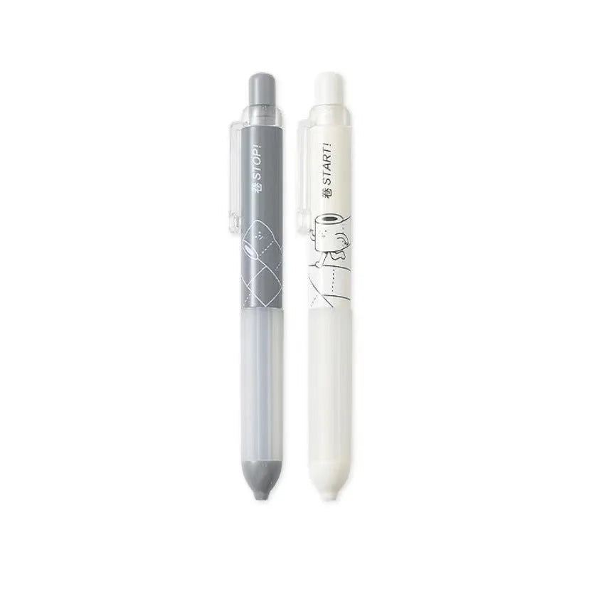 0.5mm automatic pencil with Cloud Grip and minimalist plastic design in black and white colour options