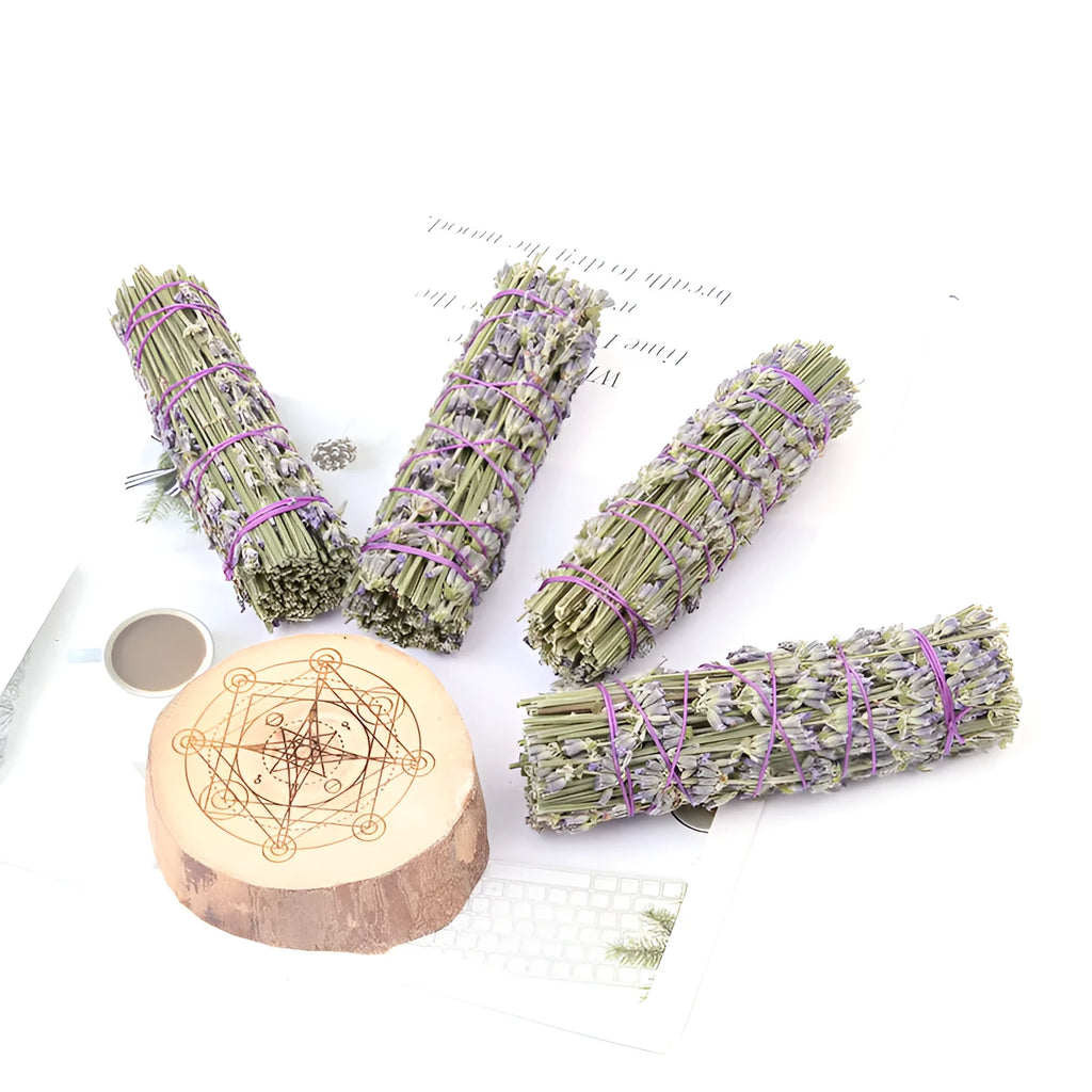 A single 4-inch long natural dried flower aromatherapy stick with lavender fragrance.