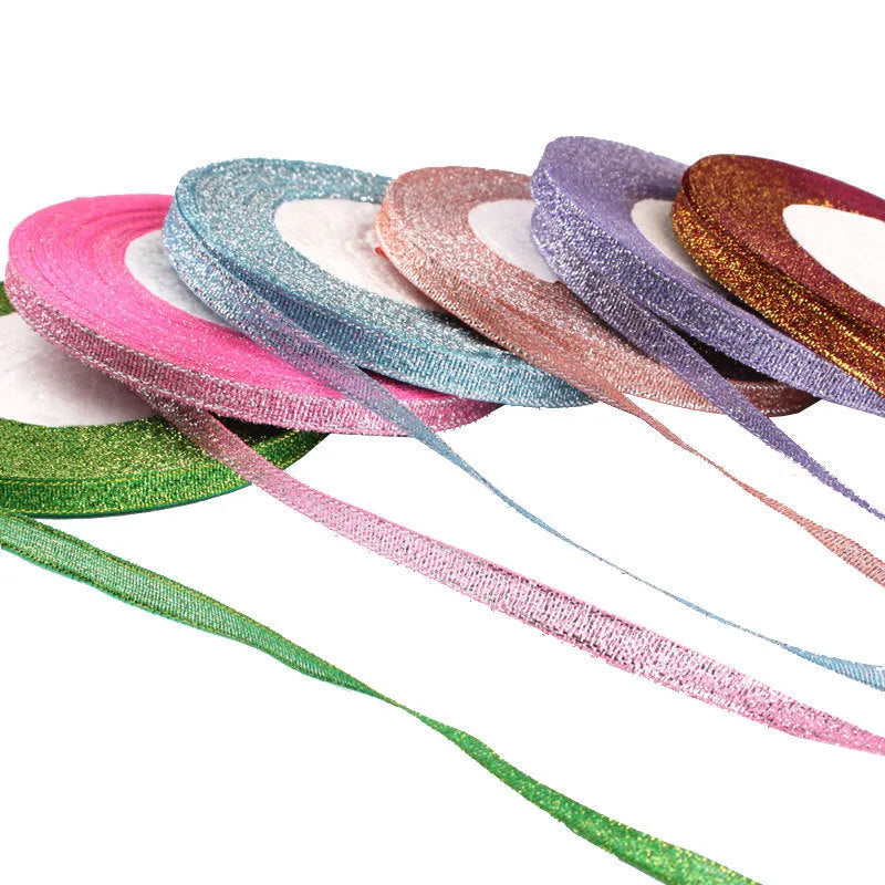 Roll of 0.6cm wide polyester gift ribbon in a choice of colours, with 22 metres per roll.