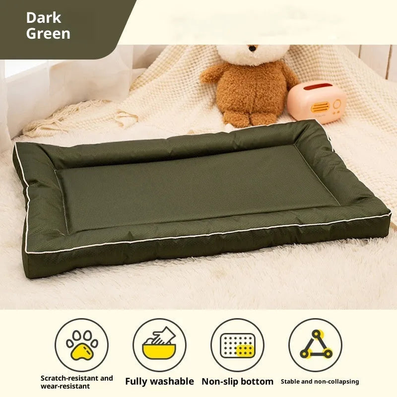 Breathable Oxford cloth kennel pad for dogs in orange, one of four colour options