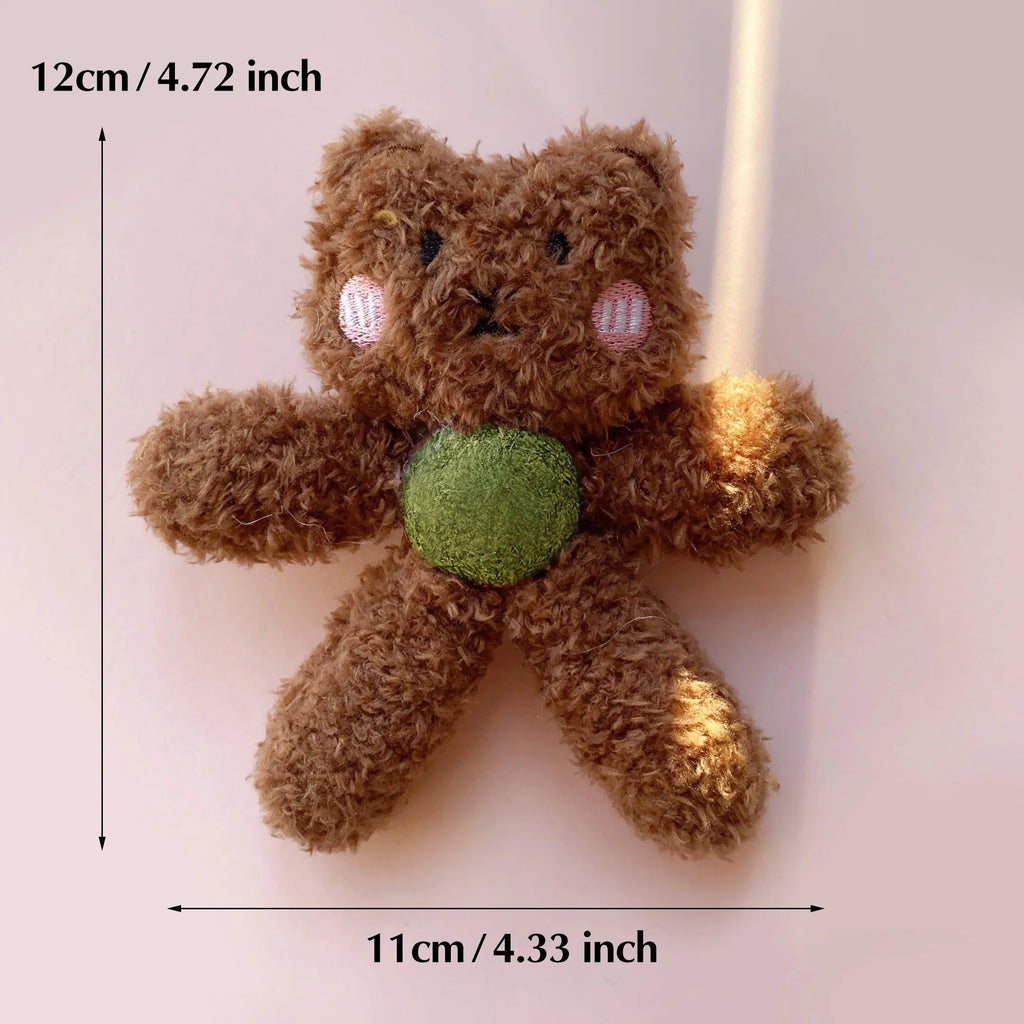 Edible catnip ball chewing toy for cats in animal designs, 12.5cm tall with cat grass filling