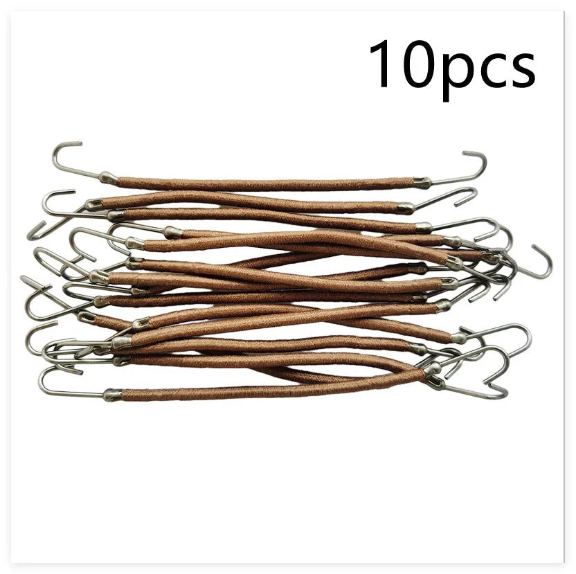 Close-up of a double hook hair tool for wigs in a solid colour on a white background.