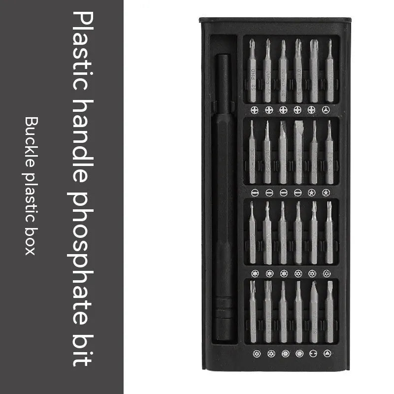 24-in-1 magnetic precision screwdriver set with chrome vanadium steel bars and multiple bit types.