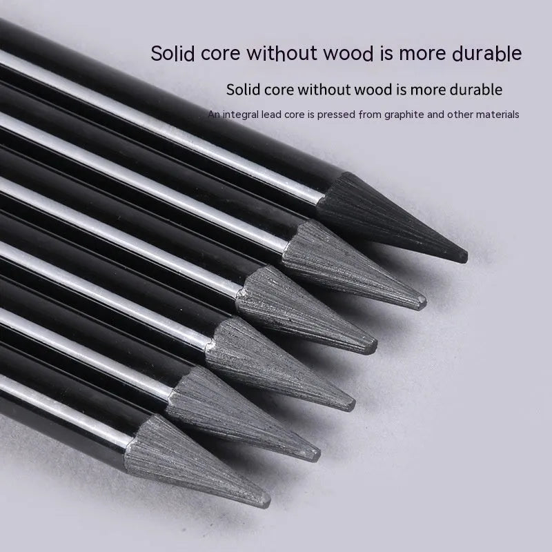 Carbonized pencil suit with solid graphite cores in wooden casing, suction card packaging